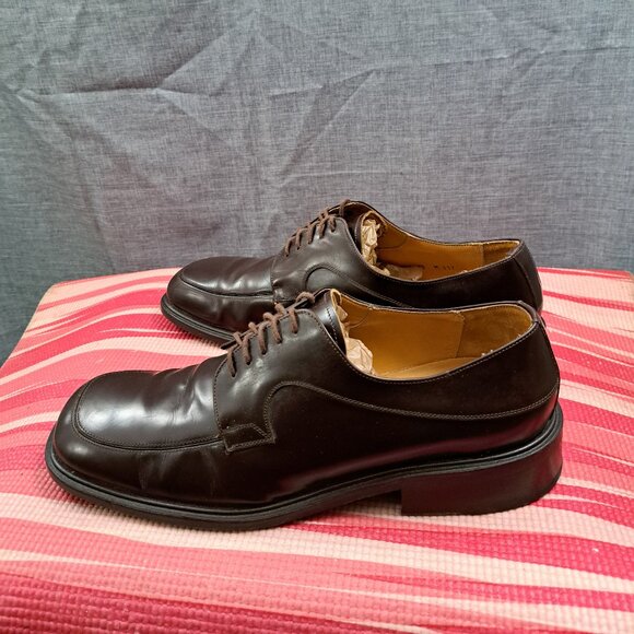 MEZLAN 'Alcoy' Brown Leather Apron Toe Oxfords Men 12M Made